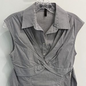 BCBGmaxazaria cross tie blouse